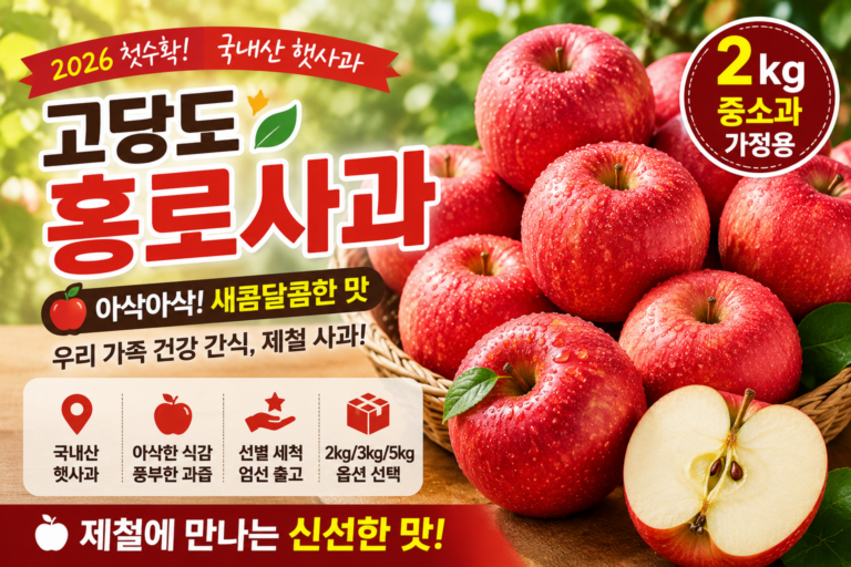 2026 햇 홍로사과 추천｜국내산 첫수확 고당도 사과 2kg 3kg 5kg 가격 비교