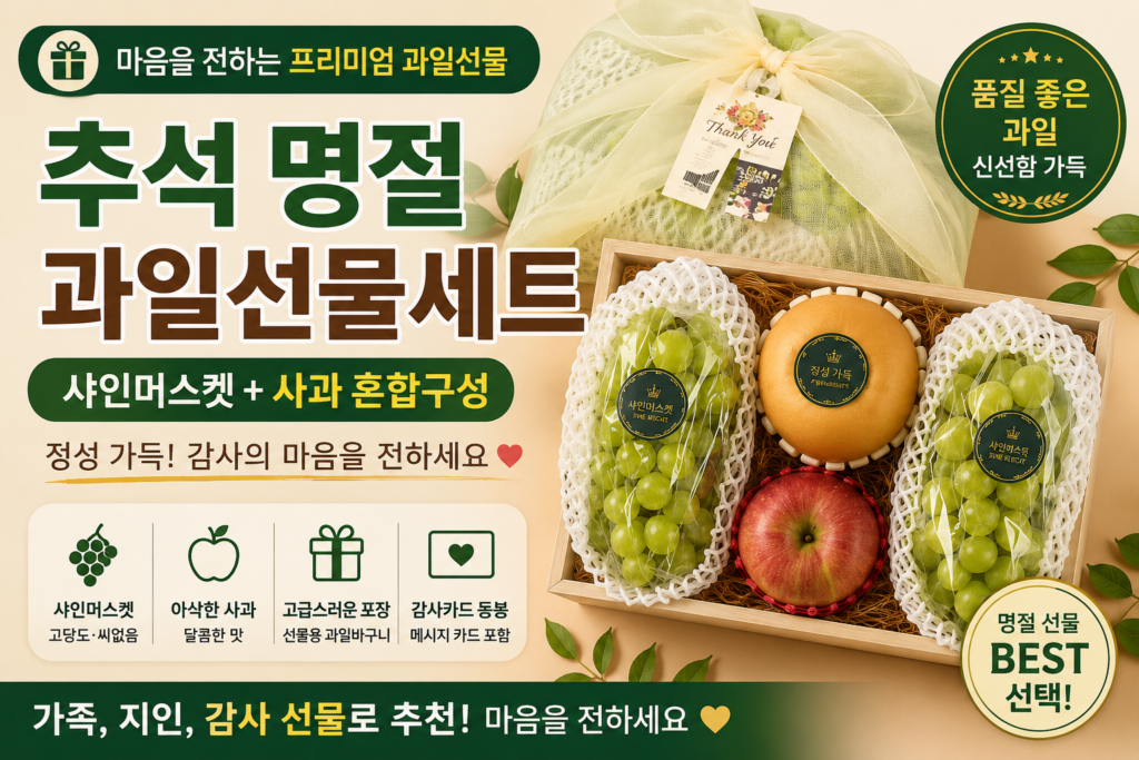 추석 과일선물세트 추천｜샤인머스켓 사과 과일바구니 명절 부모님 선물 제품 이미지